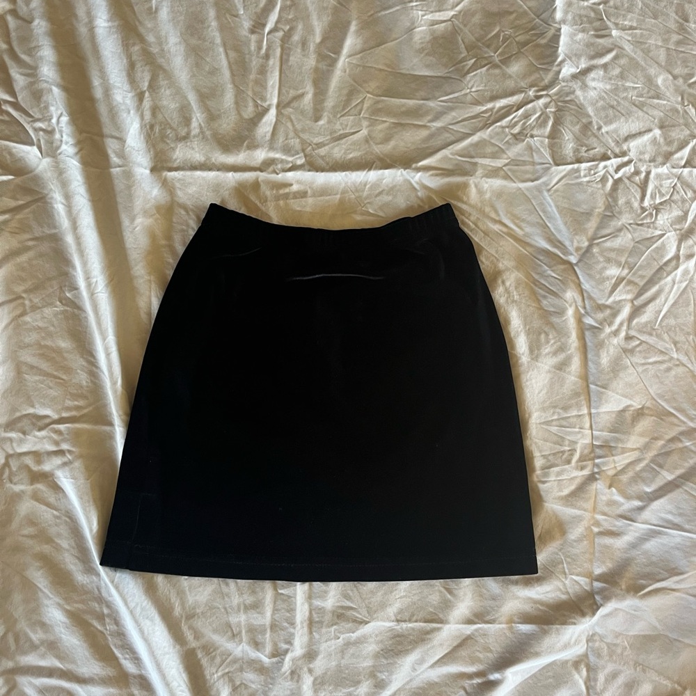 3/5 No Boundaries Black Velvet Mini Skirt